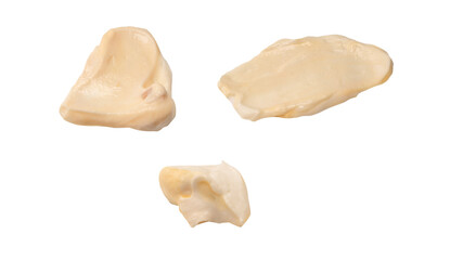 White sauce splashes isolated on white background.