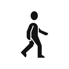 Walk icon Flat simple outline set