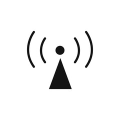 Wifi Signal icon Flat simple outline set