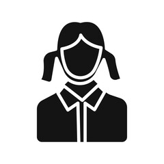 Woman icon Flat simple outline set