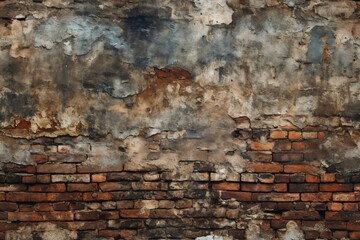 old brick wall brown color for background or texture