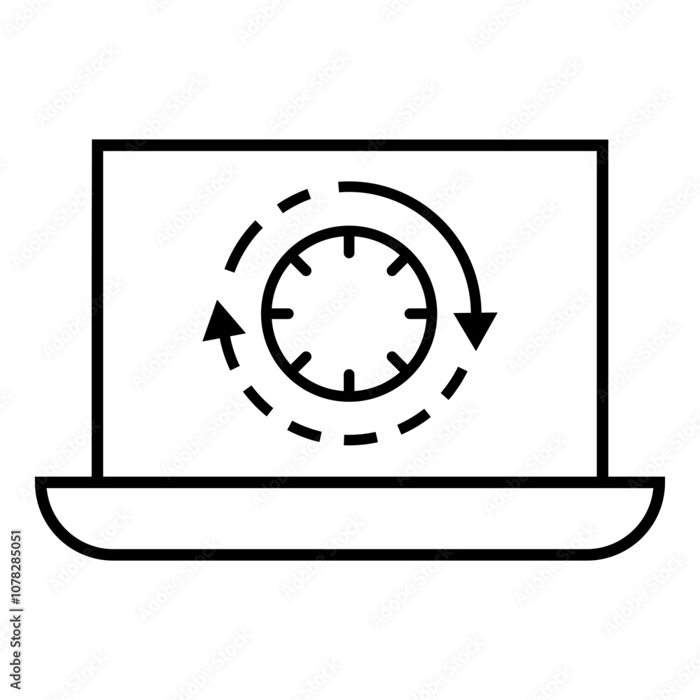 Poster loading icon vector. update system illustration sign. concept of upgrade application progress symbol