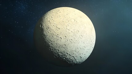 Obraz premium The moon is close up. The moon's surface is rough.