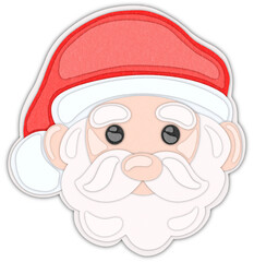 santa claus  paper cut illustration