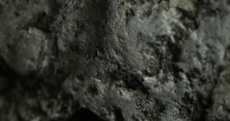Close-up of Rough Gray Rock Surface