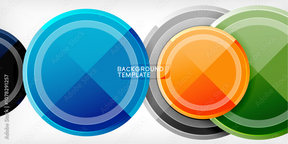 Poster Minimal geometric abstract background. Circle triangle design