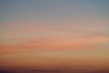 Sky gradient from blue to orange sunset