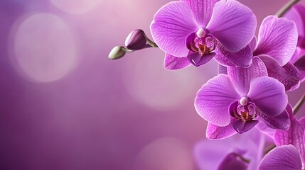 Obraz premium Solid orchid purple background with a gentle matte finish