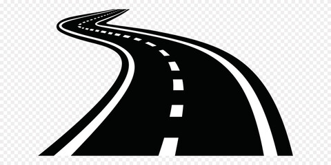 Hand drawn of roads and highways, vector illustrations