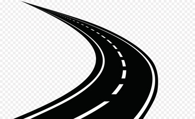 Hand drawn of roads and highways, vector illustrations