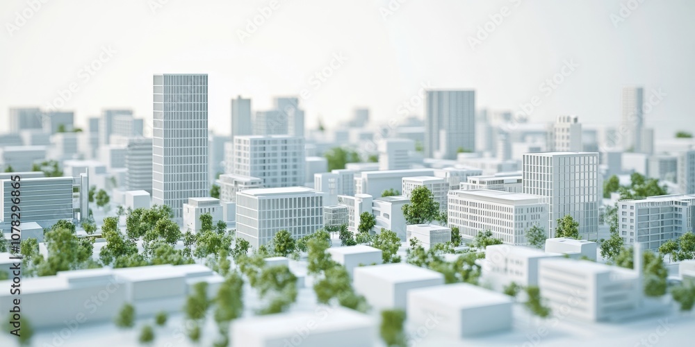 Aufkleber smart cities are using artificial intelligence (ai) technology. this image shows a 3d rendering of a