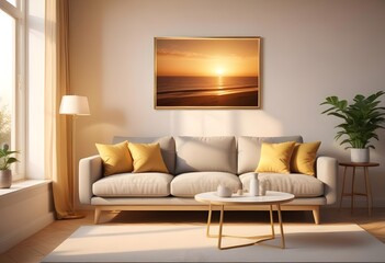 Photo modern style interior room 3d illustration