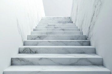 Fototapeta premium Marble Staircase, A Modern Minimalist Interior Design