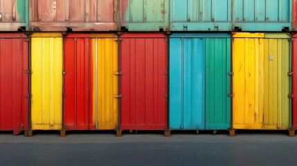 Fototapeta premium Colorful cargo containers at the port
