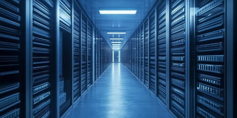 Fototapeta premium This technology securely sends and stores files, manages documents, and shares data using the internet.