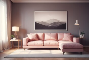 Photo modern style interior room 3d illustration