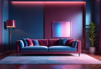 Photo modern style interior room 3d illustration