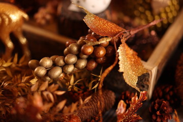 Holiday Decor with Berries and Pinecones for Warm, Natural, and Rustic Christmas Ambiance