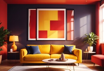 Photo modern style interior room 3d illustration