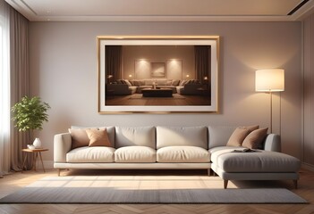 Photo modern style interior room 3d illustration