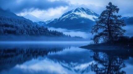 Mountain Lake at Dawn