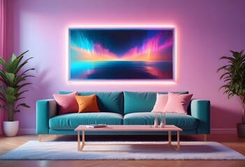 Photo modern style interior room 3d illustration