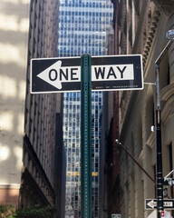 city street sign New York