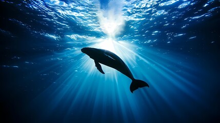 Fototapeta premium Whales on the seabed