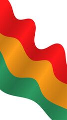 Red , yellow , green color pattern flag on transparent background. Flag elements for Black History Month design. Design for Black History Month.