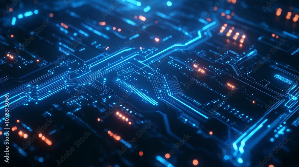 Poster explore the intricate design of modern technology through stunning circuit patterns