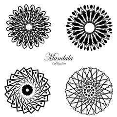 Set of mandala decorative and ornamental design