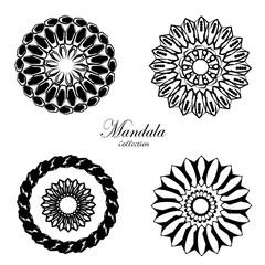 Set of mandala decorative and ornamental design