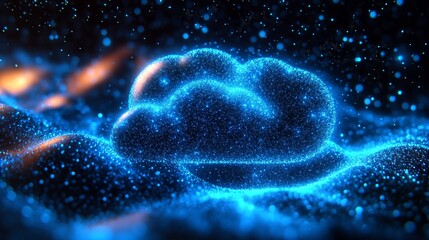 Create stunning visual effects with blue sparkling cloud imagery for creative projects