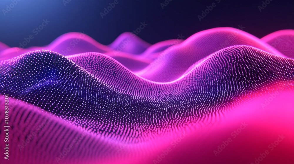 Poster explore the dynamic waves of digital art a journey through colorful textures and patterns