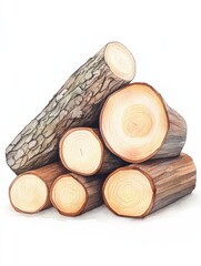 A pile of cut logs showcasing the beautiful textures and patterns of wood, perfect for nature and rustic themes.