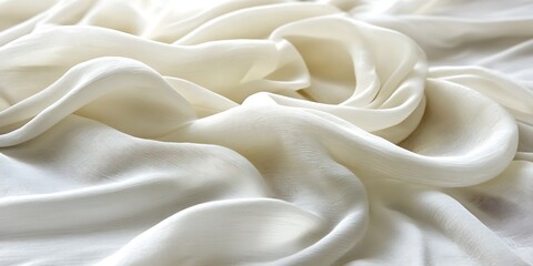 Obraz premium Soft white fabric with gentle folds