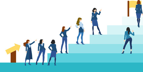 目標達成へのロードマップのイラスト