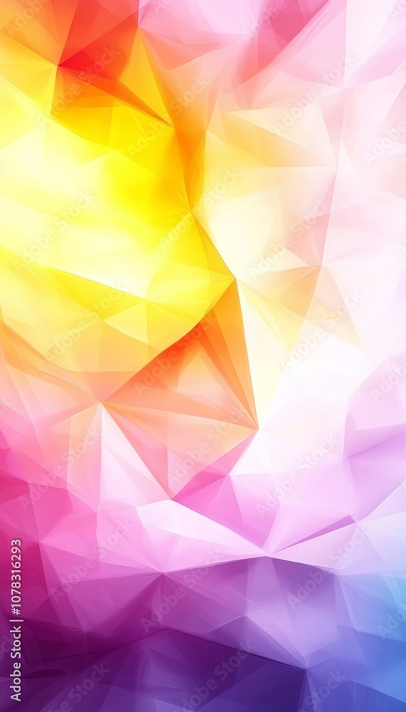 Poster abstract colorful geometric background. mosaic pattern of triangles, facets with gradient