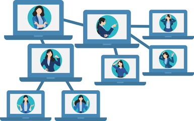 ネットワークのイラスト