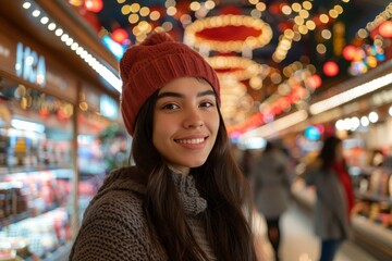 Obraz premium Excited Shopper with Bags on Black Friday