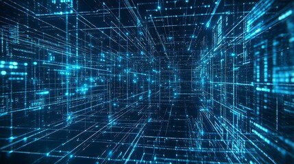 Abstract Blue Glass Texture