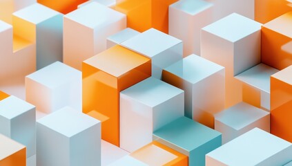 Obraz premium Abstract 3D Geometric Shapes