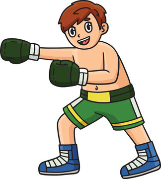 recommend clip art: Boxing Boxer Punching Cartoon Colored Clipart 