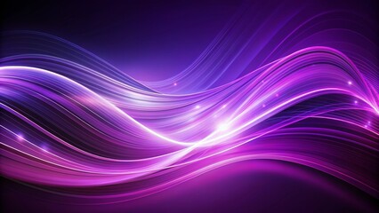 Purple Abstract Waves with Glowing Lights