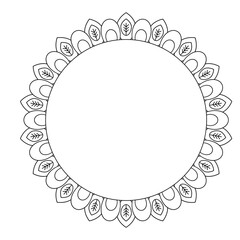 Round Floral Circle Ornament