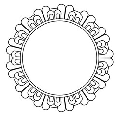 Round Floral Circle Ornament