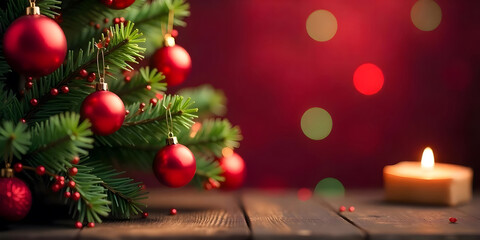 Elegant Christmas Tree with Gold Ornaments and Star on Top