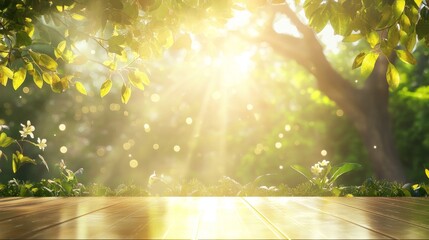 A bright sunny day with a tree in the background