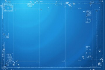 Fototapeta premium Blueprint Paper Scene