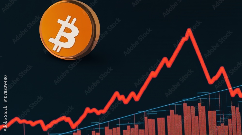 Poster a garbage collection service is now accepting bitcoin as payment, marked by a rising bitcoin symbol 